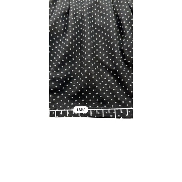 Forever 21 Black Polka Dot Zipper Front Tunic Top Off Shoulder Size Large EUC - Picture 8 of 10